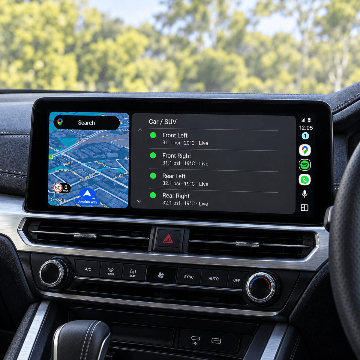SAVR TPMS now works with Android Auto: your tyres, live on your dash - SAVR | Tyre Pressure Monitoring System