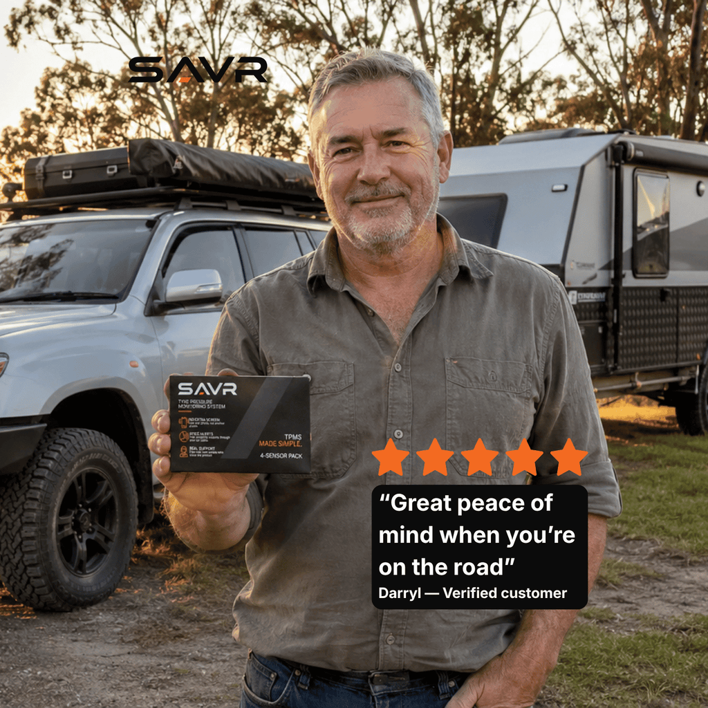 Tyre Pressure Monitoring System (TPMS) for Caravans, Trailers & 4WD - SAVR | Tyre Pressure Monitoring System